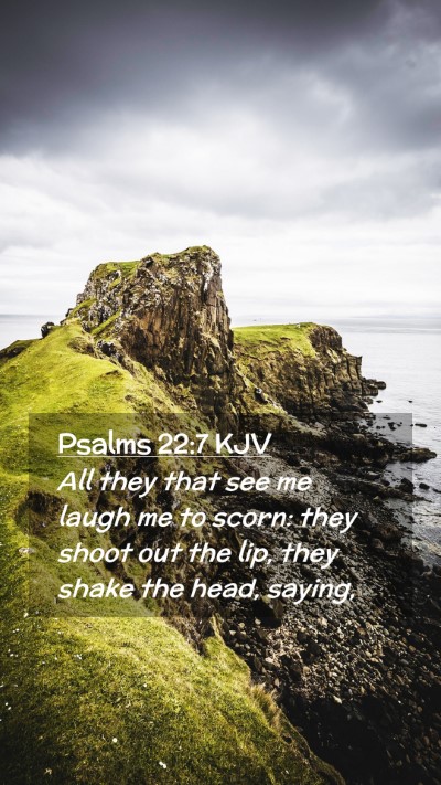 Picture 02 - Psalms 22:7 KJV Mobile Phone Wallpaper - All they that see me laugh me to scorn: they - Mobile Bible Verse Wallpaper