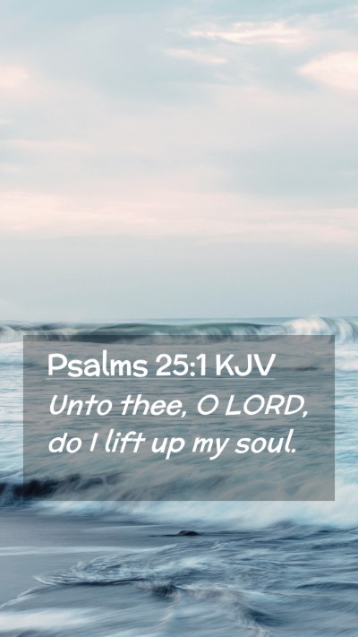 Picture 02 - Psalms 25:1 KJV Mobile Phone Wallpaper - Unto thee, O LORD, do I lift up my - Mobile Bible Verse Wallpaper