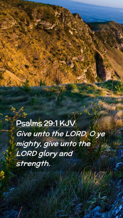 Picture 02 - Psalms 29:1 KJV Mobile Phone Wallpaper - Give unto the LORD, O ye mighty, give unto the - Mobile Bible Verse Wallpaper
