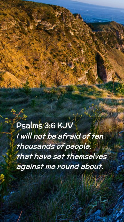 Picture 02 - Psalms 3:6 KJV Mobile Phone Wallpaper - I will not be afraid of ten thousands of people, - Mobile Bible Verse Wallpaper