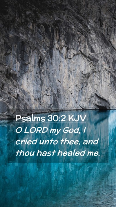 Picture 02 - Psalms 30:2 KJV Mobile Phone Wallpaper - O LORD my God, I cried unto thee, and thou hast - Mobile Bible Verse Wallpaper