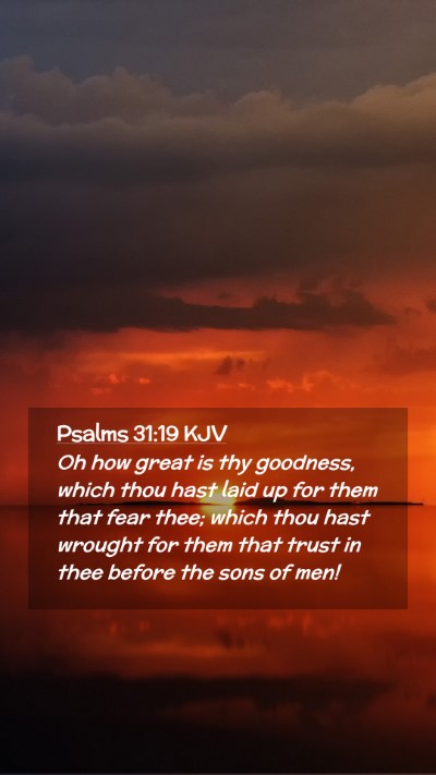 Picture 02 - Psalms 31:19 KJV Mobile Phone Wallpaper - Oh how great is thy goodness, which thou hast - Mobile Bible Verse Wallpaper