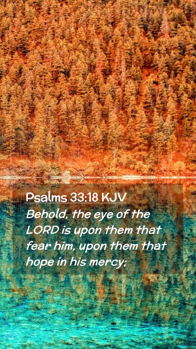 Picture 02 - Psalms 33:18 KJV Mobile Phone Wallpaper - Behold, the eye of the LORD is upon them that - Mobile Bible Verse Wallpaper