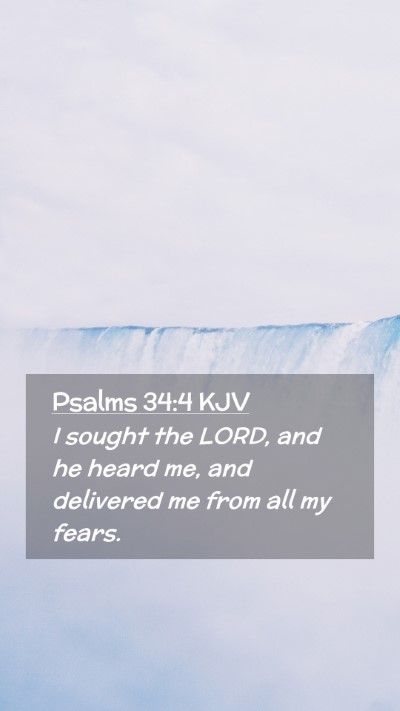 Picture 02 - Psalms 34:4 KJV Mobile Phone Wallpaper - I sought the LORD, and he heard me, and delivered - Mobile Bible Verse Wallpaper