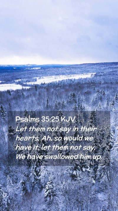 Picture 02 - Psalms 35:25 KJV Mobile Phone Wallpaper - Let them not say in their hearts, Ah, so would we - Mobile Bible Verse Wallpaper