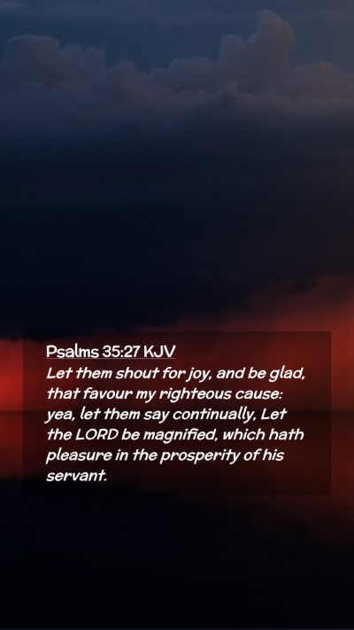Picture 02 - Psalms 35:27 KJV Mobile Phone Wallpaper - Let them shout for joy, and be glad, that favour - Mobile Bible Verse Wallpaper