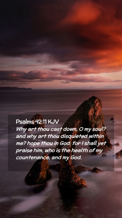 Picture 02 - Psalms 42:11 KJV Mobile Phone Wallpaper - Why art thou cast down, O my soul? and why art - Mobile Bible Verse Wallpaper