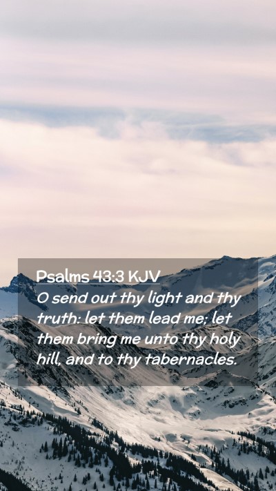 Picture 02 - Psalms 43:3 KJV Mobile Phone Wallpaper - O send out thy light and thy truth: let them lead - Mobile Bible Verse Wallpaper