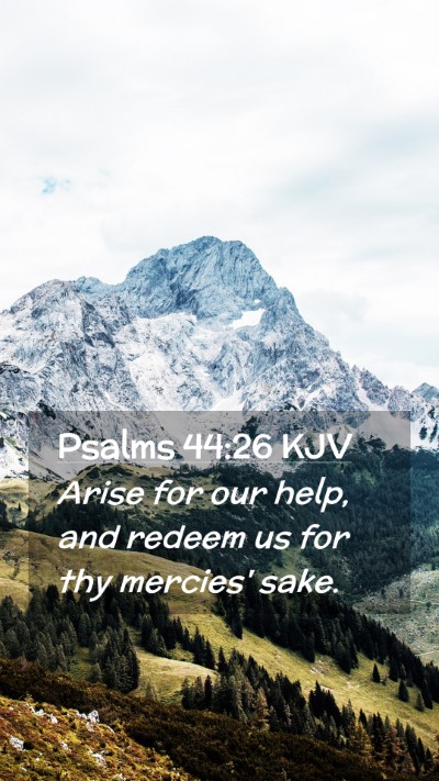 Picture 02 - Psalms 44:26 KJV Mobile Phone Wallpaper - Arise for our help, and redeem us for thy - Mobile Bible Verse Wallpaper