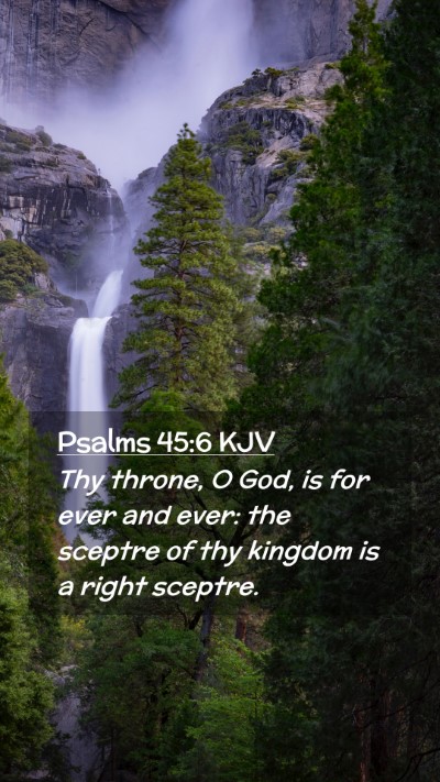 Picture 02 - Psalms 45:6 KJV Mobile Phone Wallpaper - Thy throne, O God, is for ever and ever: the - Mobile Bible Verse Wallpaper