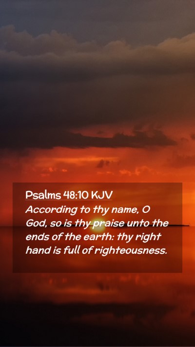Picture 02 - Psalms 48:10 KJV Mobile Phone Wallpaper - According to thy name, O God, so is thy praise - Mobile Bible Verse Wallpaper