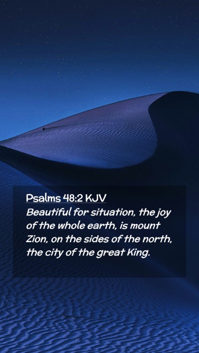 Picture 02 - Psalms 48:2 KJV Mobile Phone Wallpaper - Beautiful for situation, the joy of the whole - Mobile Bible Verse Wallpaper
