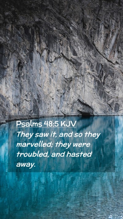 Picture 02 - Psalms 48:5 KJV Mobile Phone Wallpaper - They saw it, and so they marvelled; they were - Mobile Bible Verse Wallpaper