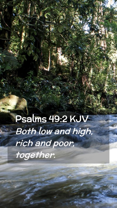 Picture 02 - Psalms 49:2 KJV Mobile Phone Wallpaper - Both low and high, rich and poor, - Mobile Bible Verse Wallpaper