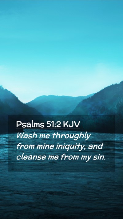 Picture 02 - Psalms 51:2 KJV Mobile Phone Wallpaper - Wash me throughly from mine iniquity, and cleanse - Mobile Bible Verse Wallpaper