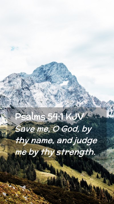 Picture 02 - Psalms 54:1 KJV Mobile Phone Wallpaper - Save me, O God, by thy name, and judge me by thy - Mobile Bible Verse Wallpaper
