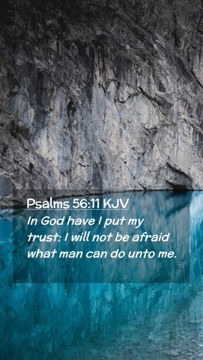Picture 02 - Psalms 56:11 KJV Mobile Phone Wallpaper - In God have I put my trust: I will not be afraid - Mobile Bible Verse Wallpaper
