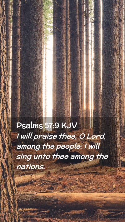 Picture 02 - Psalms 57:9 KJV Mobile Phone Wallpaper - I will praise thee, O Lord, among the people: I - Mobile Bible Verse Wallpaper