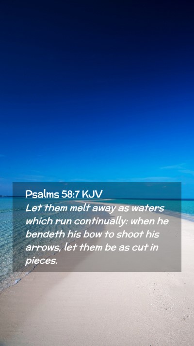 Picture 02 - Psalms 58:7 KJV Mobile Phone Wallpaper - Let them melt away as waters which run - Mobile Bible Verse Wallpaper