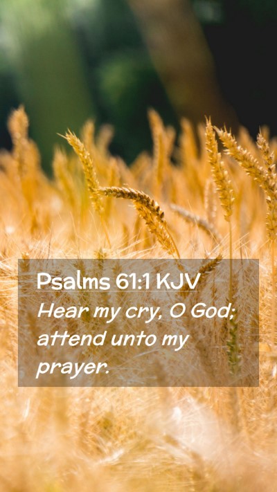 Picture 02 - Psalms 61:1 KJV Mobile Phone Wallpaper - Hear my cry, O God; attend unto my - Mobile Bible Verse Wallpaper