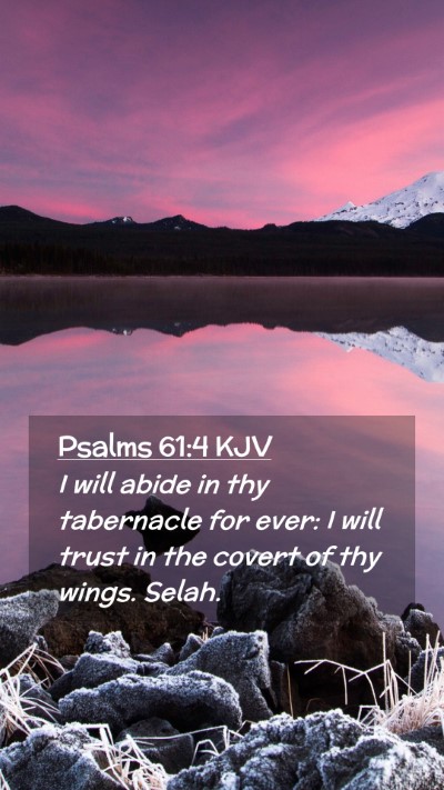 Picture 02 - Psalms 61:4 KJV Mobile Phone Wallpaper - I will abide in thy tabernacle for ever: I will - Mobile Bible Verse Wallpaper