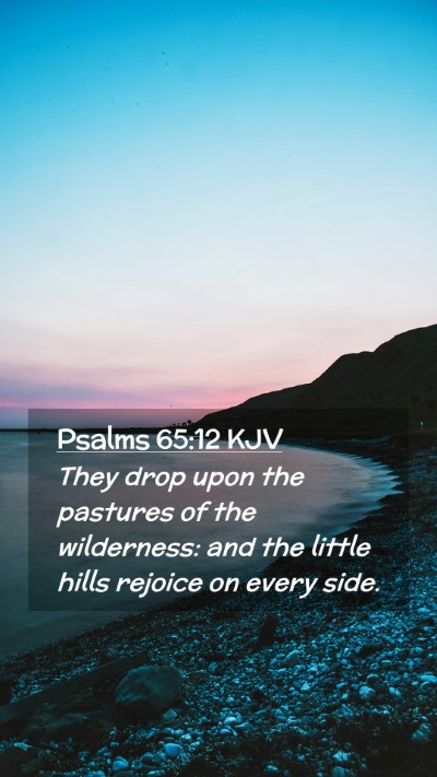 Picture 02 - Psalms 65:12 KJV Mobile Phone Wallpaper - They drop upon the pastures of the wilderness: - Mobile Bible Verse Wallpaper
