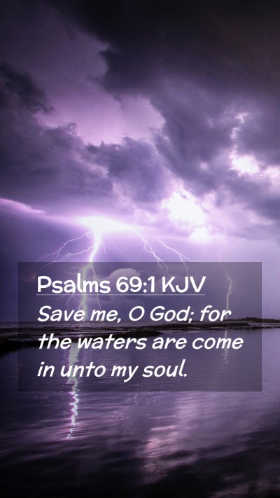 Picture 02 - Psalms 69:1 KJV Mobile Phone Wallpaper - Save me, O God; for the waters are come in unto - Mobile Bible Verse Wallpaper