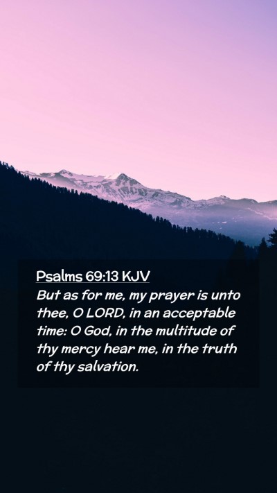 Picture 02 - Psalms 69:13 KJV Mobile Phone Wallpaper - But as for me, my prayer is unto thee, O LORD, in - Mobile Bible Verse Wallpaper