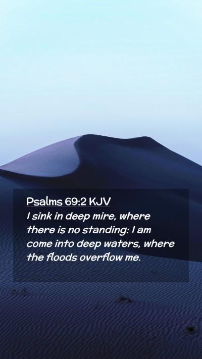 Picture 02 - Psalms 69:2 KJV Mobile Phone Wallpaper - I sink in deep mire, where there is no standing: - Mobile Bible Verse Wallpaper