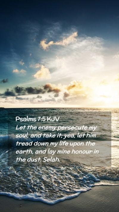 Picture 02 - Psalms 7:5 KJV Mobile Phone Wallpaper - Let the enemy persecute my soul, and take it; - Mobile Bible Verse Wallpaper
