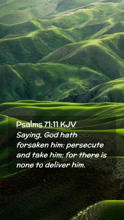 Picture 02 - Psalms 71:11 KJV Mobile Phone Wallpaper - Saying, God hath forsaken him: persecute and take - Mobile Bible Verse Wallpaper