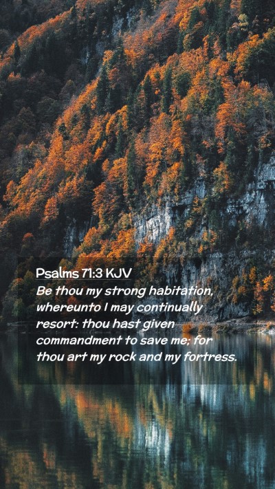 Picture 02 - Psalms 71:3 KJV Mobile Phone Wallpaper - Be thou my strong habitation, whereunto I may - Mobile Bible Verse Wallpaper