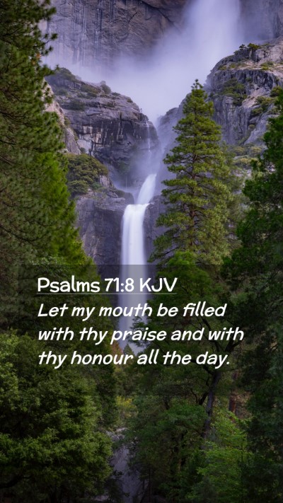 Picture 02 - Psalms 71:8 KJV Mobile Phone Wallpaper - Let my mouth be filled with thy praise and with - Mobile Bible Verse Wallpaper