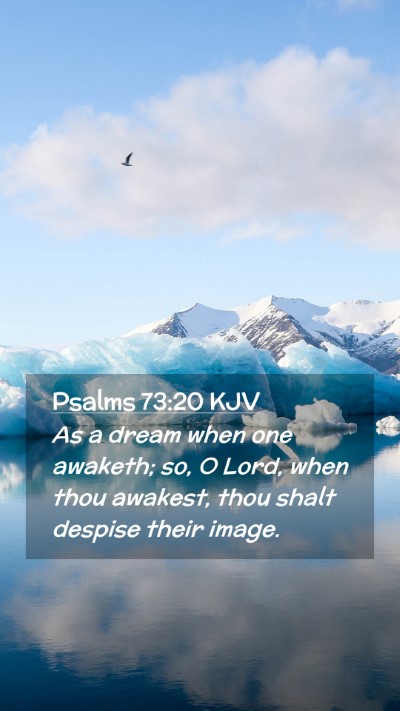 Picture 02 - Psalms 73:20 KJV Mobile Phone Wallpaper - As a dream when one awaketh; so, O Lord, when - Mobile Bible Verse Wallpaper