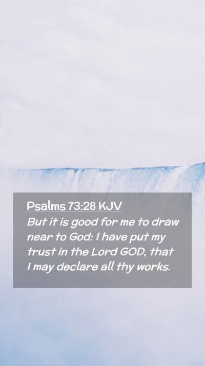 Picture 02 - Psalms 73:28 KJV Mobile Phone Wallpaper - But it is good for me to draw near to God: I have - Mobile Bible Verse Wallpaper