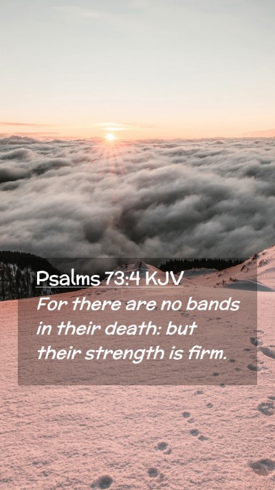 Picture 02 - Psalms 73:4 KJV Mobile Phone Wallpaper - For there are no bands in their death: but their - Mobile Bible Verse Wallpaper