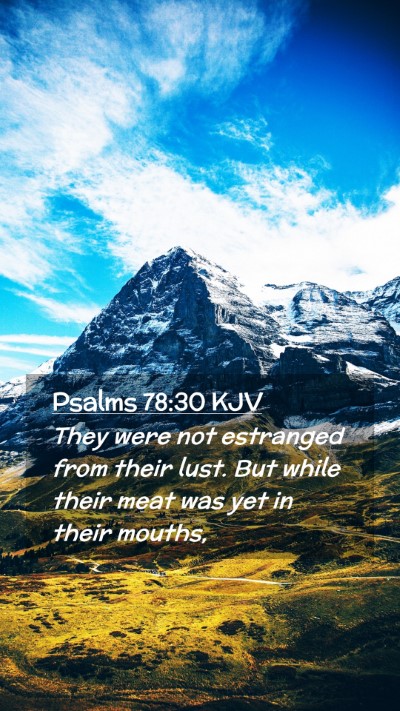 Picture 02 - Psalms 78:30 KJV Mobile Phone Wallpaper - They were not estranged from their lust. But - Mobile Bible Verse Wallpaper