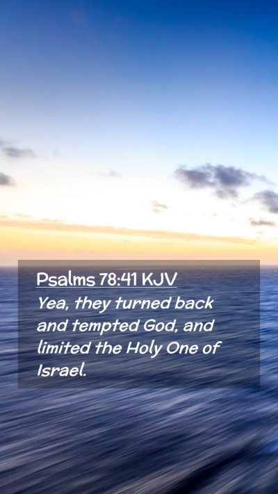 Picture 02 - Psalms 78:41 KJV Mobile Phone Wallpaper - Yea, they turned back and tempted God, and - Mobile Bible Verse Wallpaper