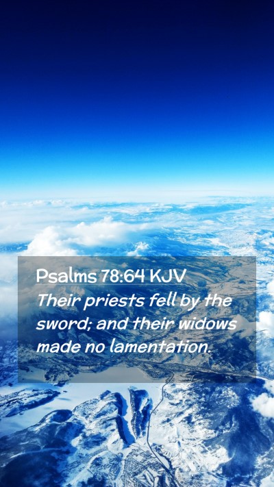 Picture 02 - Psalms 78:64 KJV Mobile Phone Wallpaper - Their priests fell by the sword; and their widows - Mobile Bible Verse Wallpaper