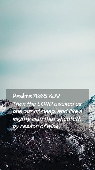 Picture 02 - Psalms 78:65 KJV Mobile Phone Wallpaper - Then the LORD awaked as one out of sleep, and - Mobile Bible Verse Wallpaper