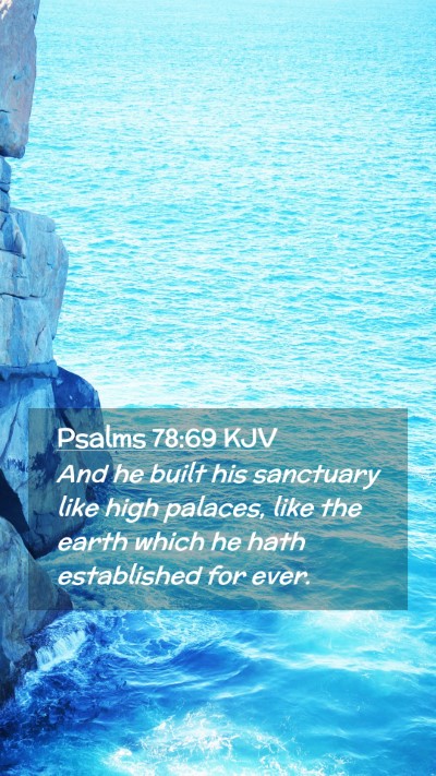 Picture 02 - Psalms 78:69 KJV Mobile Phone Wallpaper - And he built his sanctuary like high palaces, - Mobile Bible Verse Wallpaper