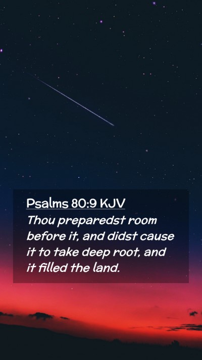Picture 02 - Psalms 80:9 KJV Mobile Phone Wallpaper - Thou preparedst room before it, and didst cause - Mobile Bible Verse Wallpaper