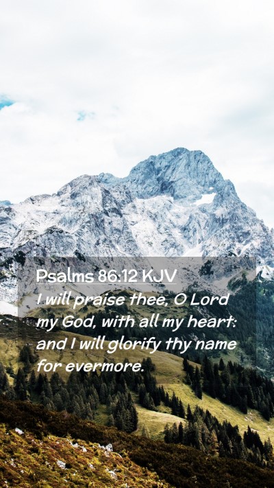 Picture 02 - Psalms 86:12 KJV Mobile Phone Wallpaper - I will praise thee, O Lord my God, with all my - Mobile Bible Verse Wallpaper