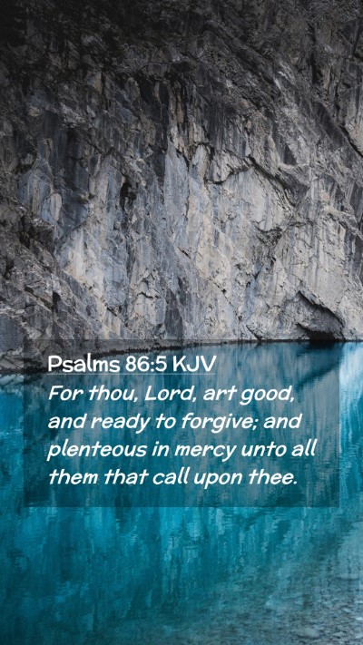 Picture 02 - Psalms 86:5 KJV Mobile Phone Wallpaper - For thou, Lord, art good, and ready to forgive; - Mobile Bible Verse Wallpaper