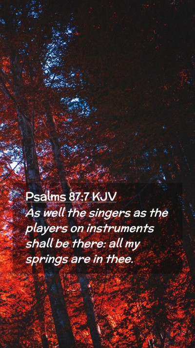 Picture 02 - Psalms 87:7 KJV Mobile Phone Wallpaper - As well the singers as the players on instruments - Mobile Bible Verse Wallpaper