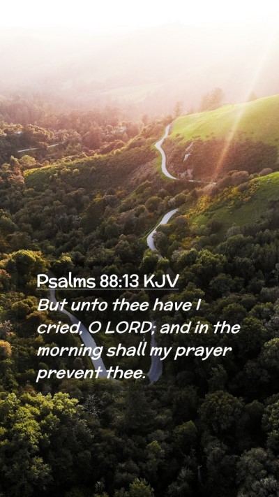 Picture 02 - Psalms 88:13 KJV Mobile Phone Wallpaper - But unto thee have I cried, O LORD; and in the - Mobile Bible Verse Wallpaper