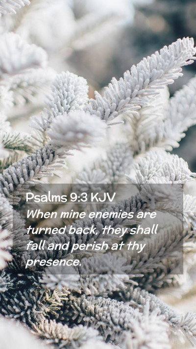 Picture 02 - Psalms 9:3 KJV Mobile Phone Wallpaper - When mine enemies are turned back, they shall - Mobile Bible Verse Wallpaper
