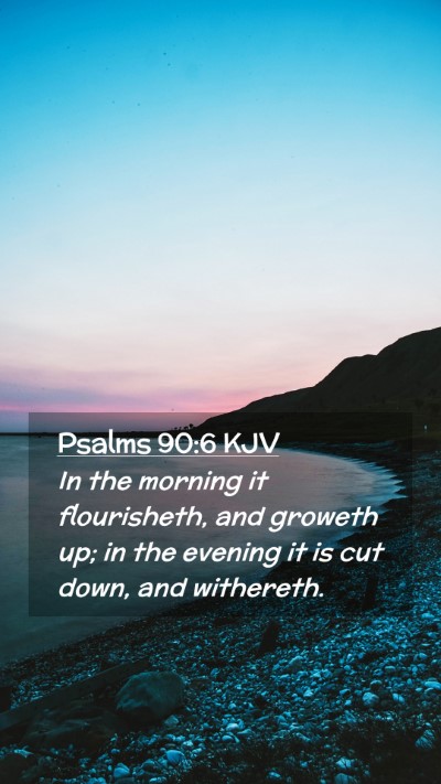 Picture 02 - Psalms 90:6 KJV Mobile Phone Wallpaper - In the morning it flourisheth, and groweth up; in - Mobile Bible Verse Wallpaper