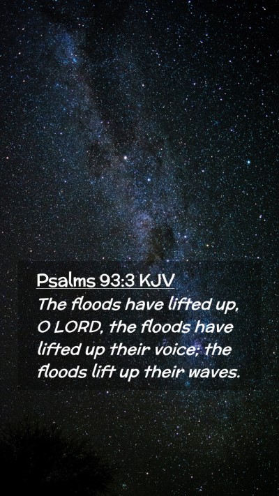 Picture 02 - Psalms 93:3 KJV Mobile Phone Wallpaper - The floods have lifted up, O LORD, the floods - Mobile Bible Verse Wallpaper