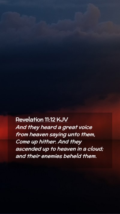 Picture 02 - Revelation 11:12 KJV Mobile Phone Wallpaper - And they heard a great voice from heaven saying - Mobile Bible Verse Wallpaper
